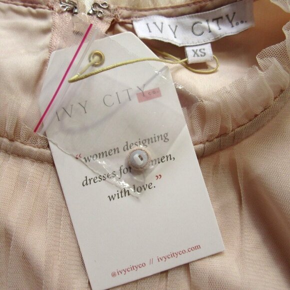 NWT Ivy City Co Last Songbird in Pink Floral Tulle Maxi Dress XS - Picture 6 of 7